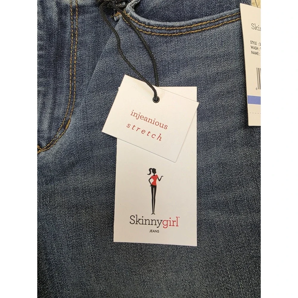 Skinnygirl Jeans Womens 25 High Rise Julie Crop Flare Injeanious Stretch Studded